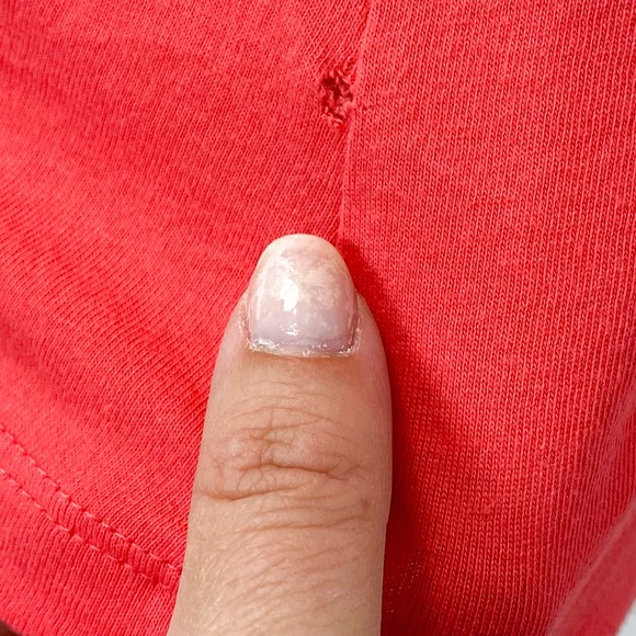 Express Tiered Ruffle Front Sleeveless Cotton Tank Coral Small INV179 - Picture 4 of 6